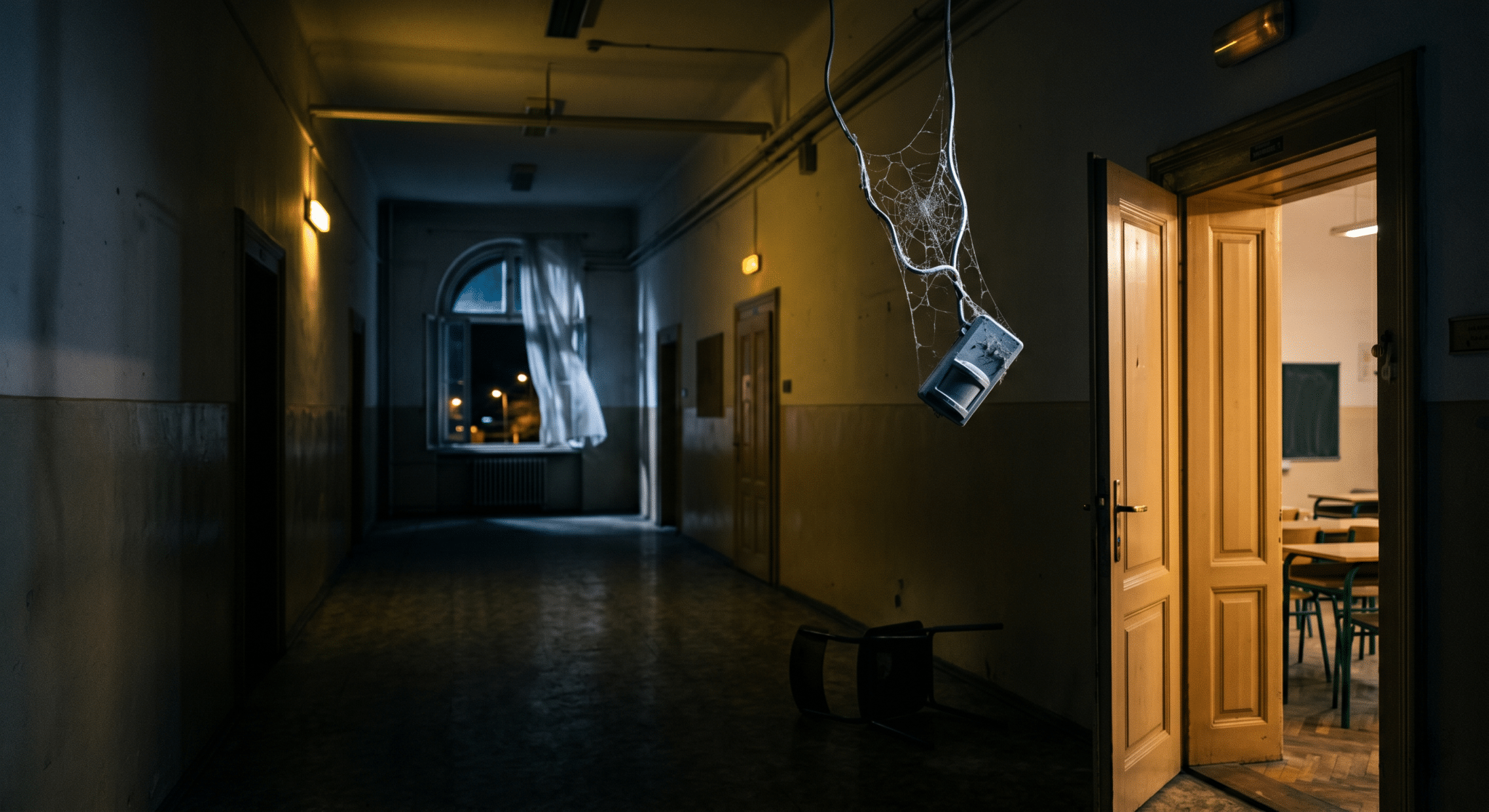 Éjszakai biztonsági kockázat iskolai folyosón – intézményi riasztórendszer szükségessége Vindexium